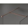 Mexen Kioto Walk-in Duschwand 100 x 90 cm, transparent, gebürstetes Messing - 800-100-202-65-00-090