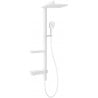 Mexen Roar surface-mounted shower set with rain shower and battery, white - 78105-20