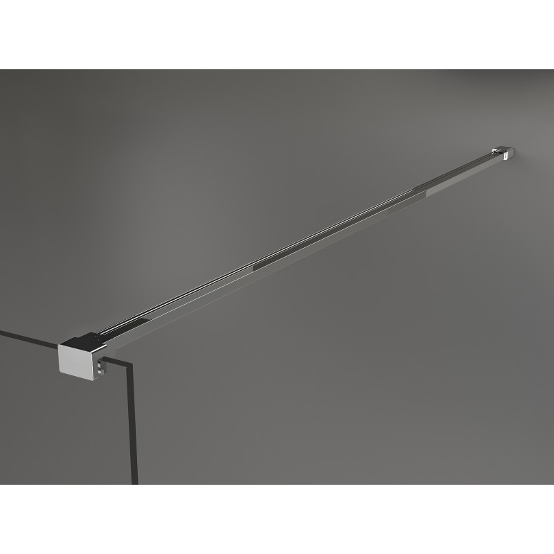 Mexen Kioto douchescherm Walk-in 120 x 80 cm, zwart frame, chroom - 800-120-212-01-70-080