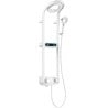 Mexen Peak ensemble de douche encastré avec pomme de douche et robinet, affichage LED, blanc - 78106-20