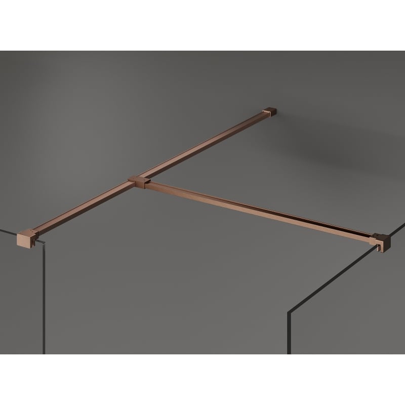 Mexen Kioto dušisein Walk-in 125 x 80 cm, läbipaistev, harjatud vask - 800-125-202-65-00-080