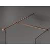 Mexen Kioto dušisein Walk-in 130 x 85 cm, läbipaistev, harjatud vask - 800-130-202-65-00-085
