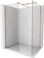 Mexen Kioto parete doccia Walk-in 150 x 70 cm, trasparente, rame spazzolato - 800-150-202-65-00-070