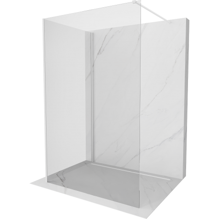 Mexen Kioto ścianka prysznicowa Walk-in 90 x 85 cm, transparent, biała - 800-090-212-20-00-085