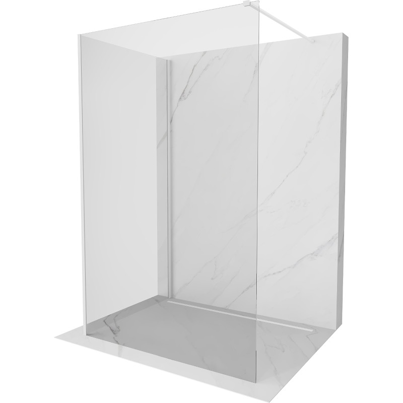 Mexen Kioto dušisein Walk-in 130 x 95 cm, läbipaistev, valge - 800-130-212-20-00-095