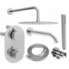 Mexen Kai DR70 Unterputz-Wannen-Duschset mit 30 cm Kopfbrause, Chrom - 77602DR70301-00