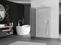 Mexen Kioto tuš zid Walk-in 140 x 100 cm, proziran, bijela - 800-140-212-20-00-100