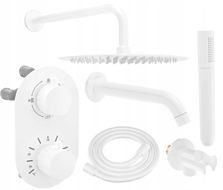 Mexen Kai DR70 podžbukni kupaonski tuš set s kišnim tušem 30 cm, bijeli - 77602DR70301-20