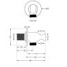 Mexen Kai DR70 concealed bathtub and shower set with 30 cm rain shower, gold - 77602DR70301-50
