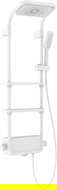 Mexen Dazz shower set with overhead shower and faucet, white - 78107-20