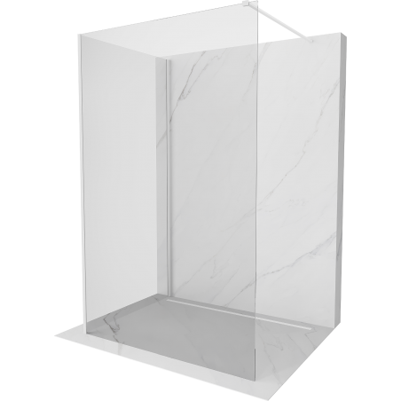 Mexen Kioto Duschskärm Walk-in 130 x 115 cm, transparent, vit - 800-130-212-20-00-115