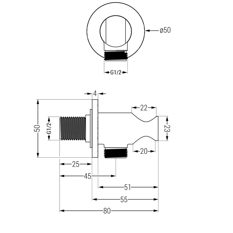 Mexen Kai DR70 inbyggd badkar-dusch-set med duschhuvud 30 cm, borstad kanongrå - 77602DR70301-66