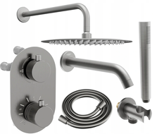 Mexen Kai DR70 inbouw bad-douche set met 30 cm regendouche, grafiet - 77602DR70301-66