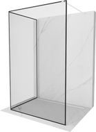 Mexen Kioto duša sienas Walk-in 120 x 80 cm, melns rāmis, balta - 800-120-212-20-70-080