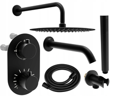 Mexen Kai DR70 bad-douche inbouwset met 30 cm regendouche, zwart - 77602DR70301-70