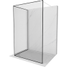 Mexen Kioto douchewand Walk-in 140 x 90 cm, zwart frame, wit - 800-140-212-20-70-090