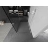 Mexen Kioto paroi de douche Walk-in 130 x 120 cm, cadre noir, blanc - 800-130-212-20-70-120