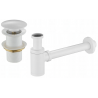 Mexen round bathroom sink semi-trap with click-clack plug, no overflow, white - 7991050-20