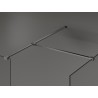 Mexen Kioto walk-in shower screen 140 x 110 cm, black frame, gun gray brushed - 800-140-202-66-70-110