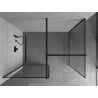 Mexen Kioto paroi de douche Walk-in 80 x 70 cm, motif noir, noire - 800-080-202-70-70-070