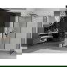 Mexen Kioto Duschwand Walk-in 100 x 80 cm, schwarzer Rahmen, schwarz - 800-100-202-70-70-080