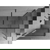 Mexen Kioto Duschwand Walk-in 100 x 80 cm, schwarzer Rahmen, schwarz - 800-100-202-70-70-080