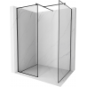 Mexen Kioto Duschwand Walk-in 100 x 80 cm, schwarzer Rahmen, schwarz - 800-100-202-70-70-080