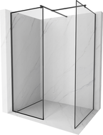 Mexen Kioto tuš zid Walk-in 120 x 90 cm, crni okvir, crni - 800-120-202-70-70-090