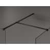 Mexen Kioto dušisein Walk-in 130 x 110 cm, must raam, must - 800-130-202-70-70-110
