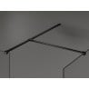 Mexen Kioto paroi de douche Walk-in 150 x 110 cm, motif noir, noir - 800-150-202-70-70-110