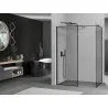 Mexen Kioto walk-in shower screen 150 x 120 cm, black frame, black - 800-150-202-70-70-120