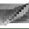 Mexen Kioto douchewand Walk-in 70 x 70 cm, zwart frame, geborsteld nikkel - 800-070-202-97-70-070