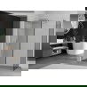 Mexen Kioto douchewand Walk-in 100 x 100 cm, zwart frame, geborsteld nikkel - 800-100-202-97-70-100