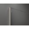 Mexen Kioto paroi de douche Walk-in 110 x 100 cm, cadre noir, nickel brossé - 800-110-202-97-70-100