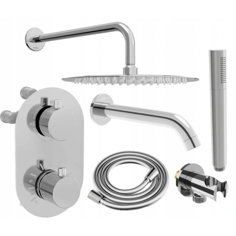 Mexen Kai DR70 inbouw bad-doucheset met 25 cm regendouche, chroom - 77602DR70251-00
