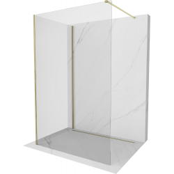 Mexen Kioto ścianka prysznicowa Walk-in 130 x 70 cm, transparent, złota - 800-130-212-50-00-070