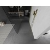 Mexen Kioto tuš stena Walk-in 125 x 70 cm, prozorna, zlata - 800-125-212-50-00-070
