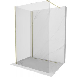 Mexen Kioto ścianka prysznicowa Walk-in 120 x 80 cm, transparent, złota - 800-120-212-50-00-080