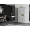 Mexen Kioto zidna tuš stijena Walk-in 125 x 90 cm, prozirna, zlatna - 800-125-212-50-00-090