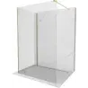 Mexen Kioto Walk-in Shower Panel 130 x 90 cm, Transparent, Gold - 800-130-212-50-00-090