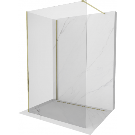 Mexen Kioto Zidna tuš stijena Walk-in 95 x 90 cm, prozirna, zlatna - 800-095-212-50-00-090