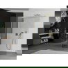 Mexen Kioto douchewand Walk-in 100 x 100 cm, transparant, goud - 800-100-212-50-00-100