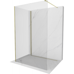 Mexen Kioto ścianka prysznicowa Walk-in 125 x 110 cm, transparent, złota - 800-125-212-50-00-110