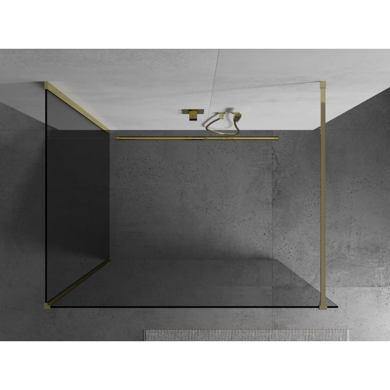 Mexen Kioto dušisein Walk-in 135 x 110 cm, läbipaistev, kuldne - 800-135-212-50-00-110