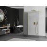 Mexen Kioto Zidna tuš stijenka Walk-in 125 x 120 cm, prozirna, zlatna - 800-125-212-50-00-120
