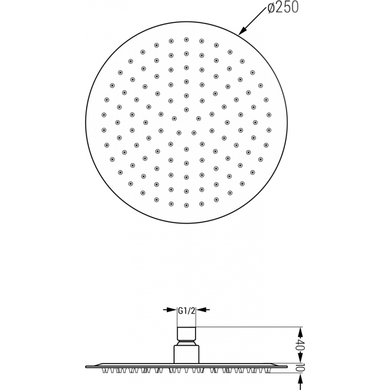 Mexen Kai DR70 Concealed Bath and Shower Set with 25 cm Rain Shower Head, Graphite - 77602DR70251-66