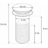 Mexen demi-siphon d'évier rond avec bouchon clic-clac, sans trop-plein, chrome - 7991050-00