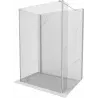 Mexen Kioto paroi de douche Walk-in 140 x 80 x 30 cm, transparent, chrome - 800-140-080-221-01-00-030