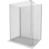 Mexen Kioto mampara de ducha Walk-in 130 x 85 x 30 cm, transparente, cromo - 800-130-085-221-01-00-030
