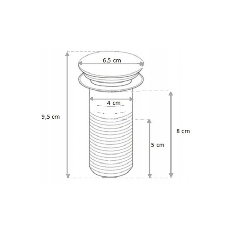 Mexen round washbasin half-siphon with click-clack plug, with overflow, gold - 7992050-50